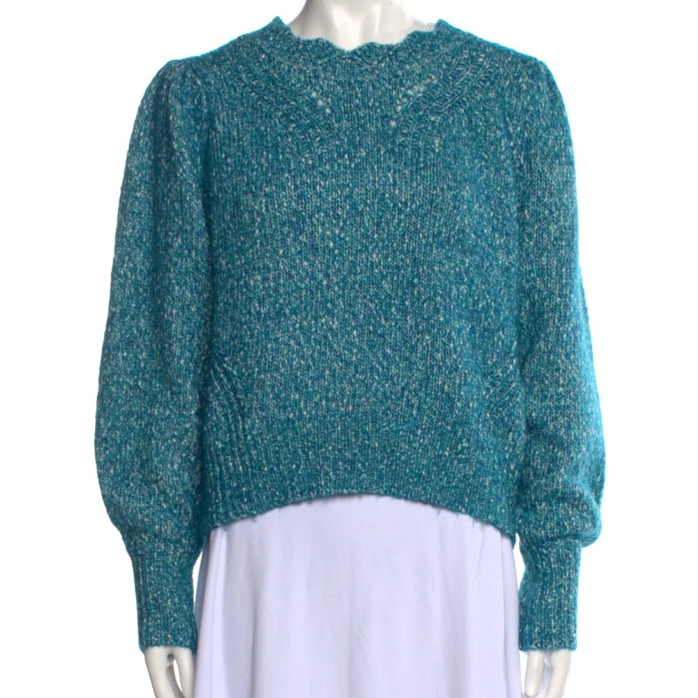 Rebecca Taylor Teal Crew Neck Sweater